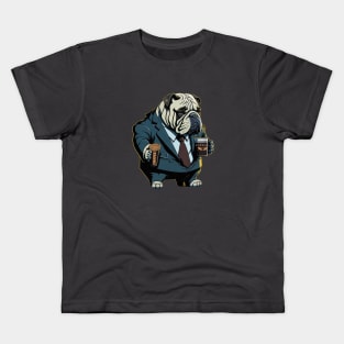 dog and coffee Kids T-Shirt